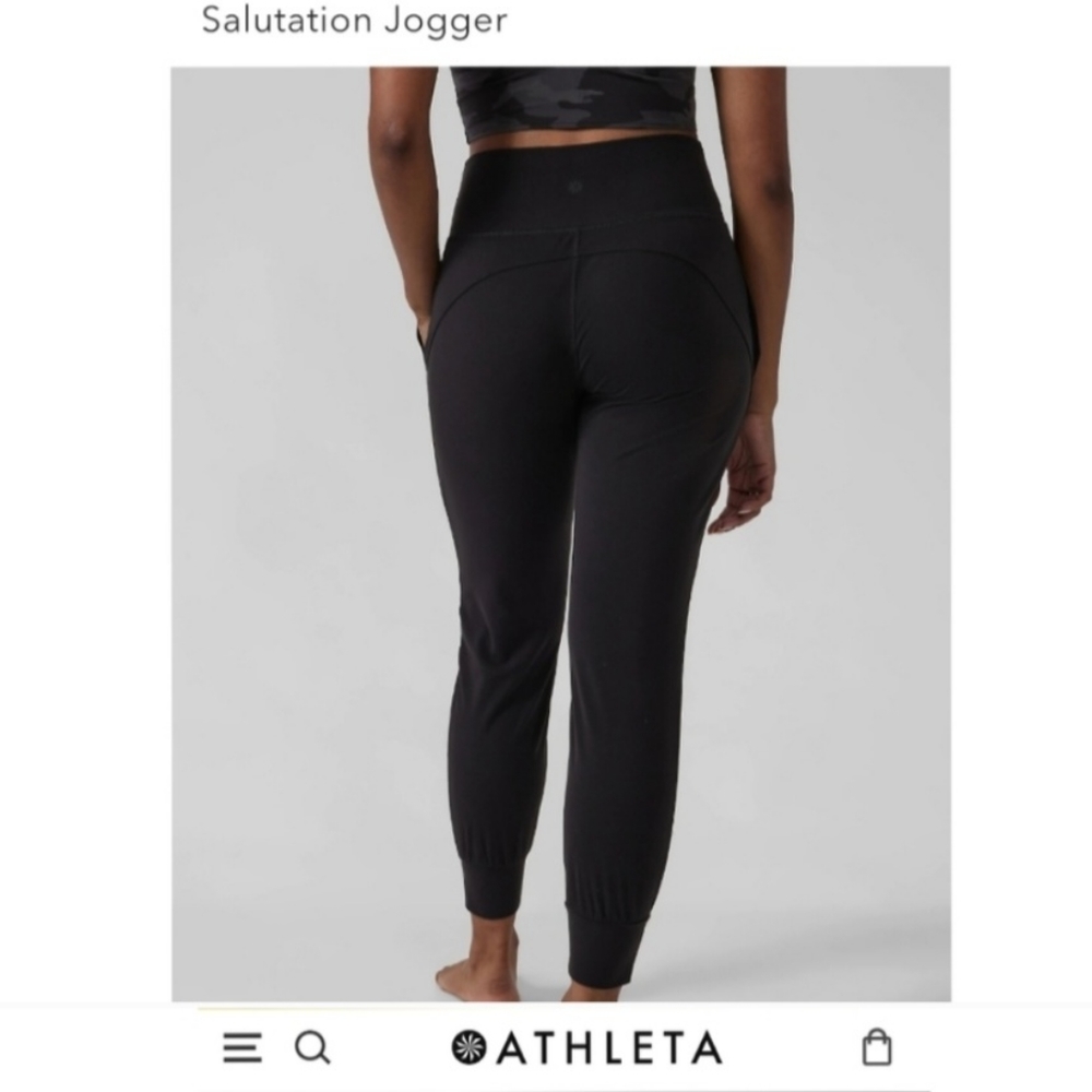 Athleta Salutation Joggers, BLACK, MEDIUM